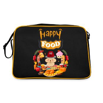 Manger heureux pas sain - Sac Retro - noir/or - Dos