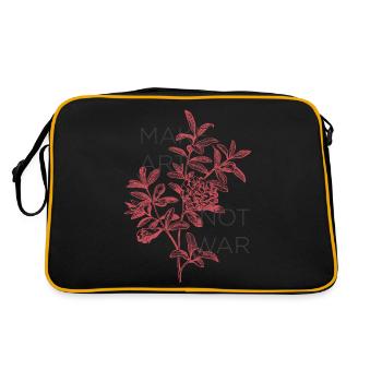 MAKE ART NOT WAR - Retro Bag - black/gold - Back
