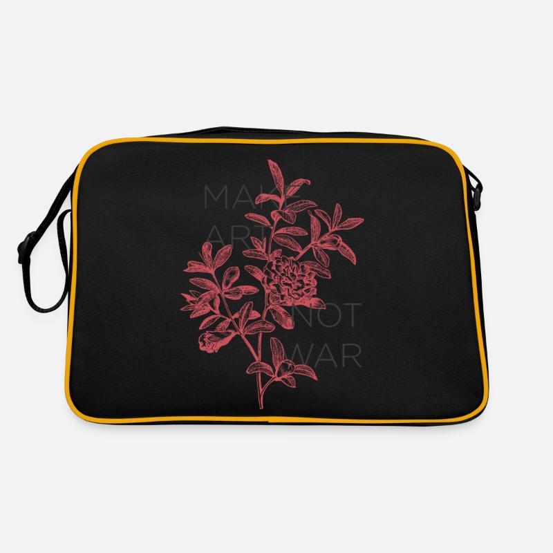 MAKE ART NOT WAR Retro Tasche