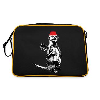 Suricate Guitariste White BG Red Hat - Sac Retro - noir/or - Dos