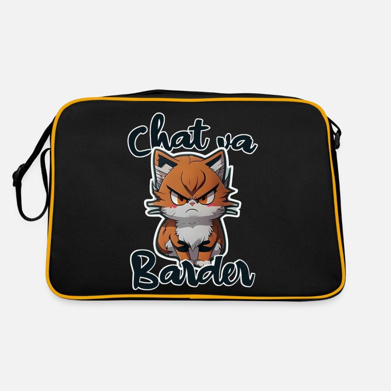 chat va barder - Sac Retro - noir/or