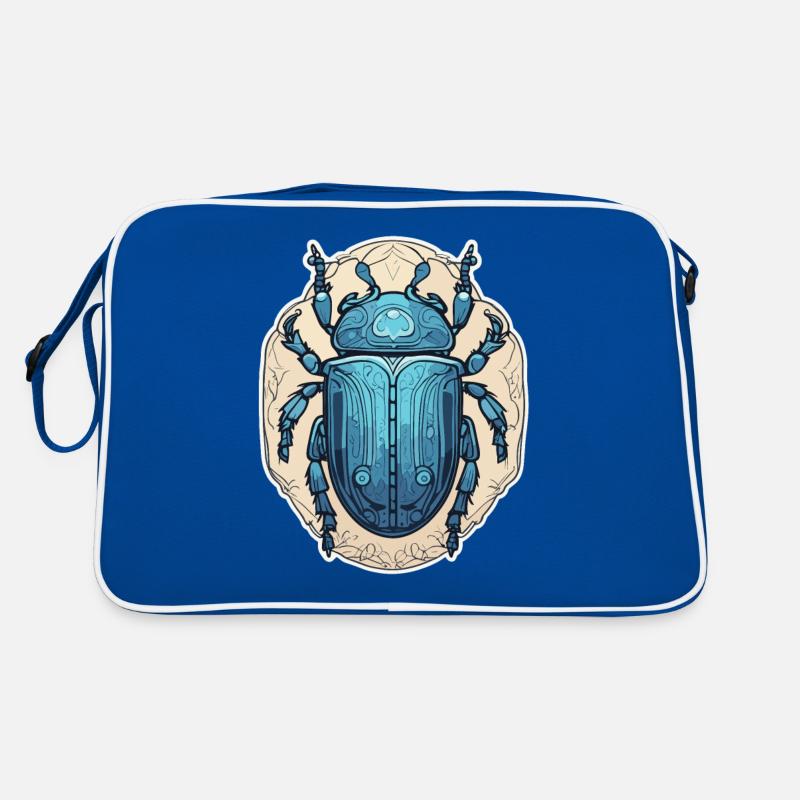 Blauer Skarabäus Retro Tasche