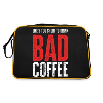 Life's Too Short To Drink Bad Coffee - Retro Bag - black/gold - Back