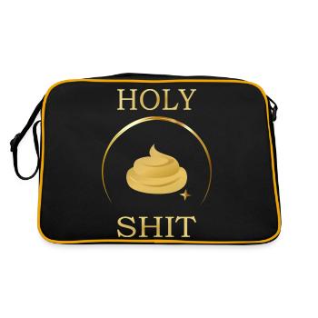 Holy Shit - Vers.2 - Retro Tasche - Schwarz/Gold - Hinten