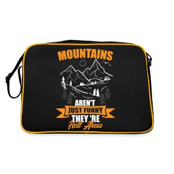 Les montagnes ne sont pas seulement des paysages, ce sont des zones d’enfer - Sac Retro - noir/or - Dos