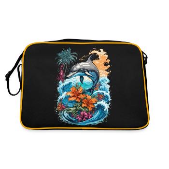 Dauphin mignon - Sac Retro - noir/or - Dos