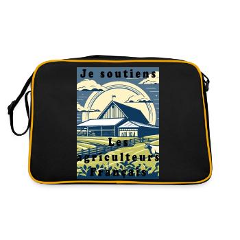 Support for Farmers #8 - Retro Bag - black/gold - Back