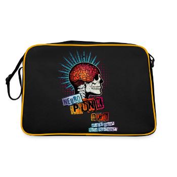 TDAH = NEUROPUNK (imprimé combiné) - Sac Retro - noir/or - Dos