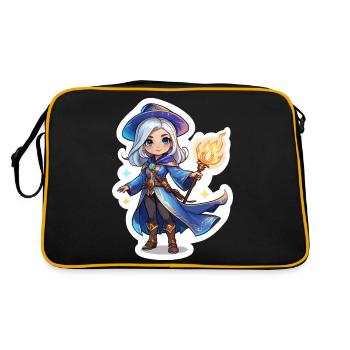 Sorceress Fantasy Illustration - Retro Bag - black/gold - Back