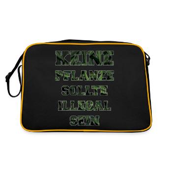 Cannabis Legal - Retro Bag - black/gold - Back