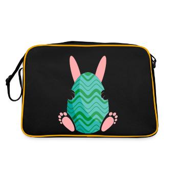 Pâques / Lapin de Pâques / t-shirt humour pâques - Sac Retro - noir/or - Dos