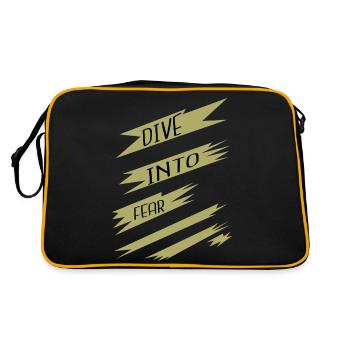 free fall present birthday present funny - Retro Bag - black/gold - Back