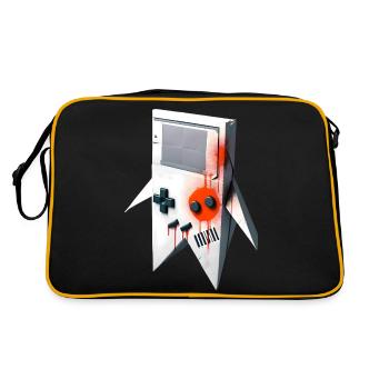 Hey Bot! - Retro Tasche - Schwarz/Gold - Hinten