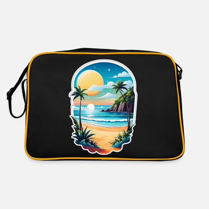 Strandurlaub Sonne Meer Retro Tasche