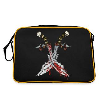 Dagger Knife Dagger Blood Desisn 4W Blood - Retro Bag - black/gold - Back