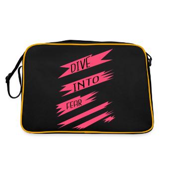 Courage résilient chute libre présent citations de courage - Sac Retro - noir/or - Dos