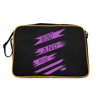citation drôle planche à voile style de vie blagues cadeau - Sac Retro - noir/or - Dos