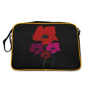 Bouquet de coquelicots - Sac Retro - noir/or - Dos