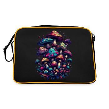Magie des champignons psychédéliques - Sac Retro - noir/or - Dos