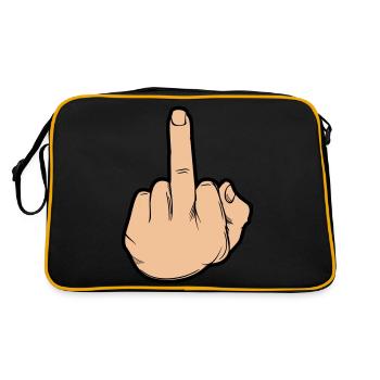 Doigt d’honneur de la main - Sac Retro - noir/or - Dos