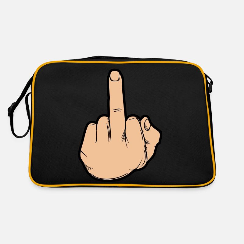 hand mittelfinger Retro Tasche