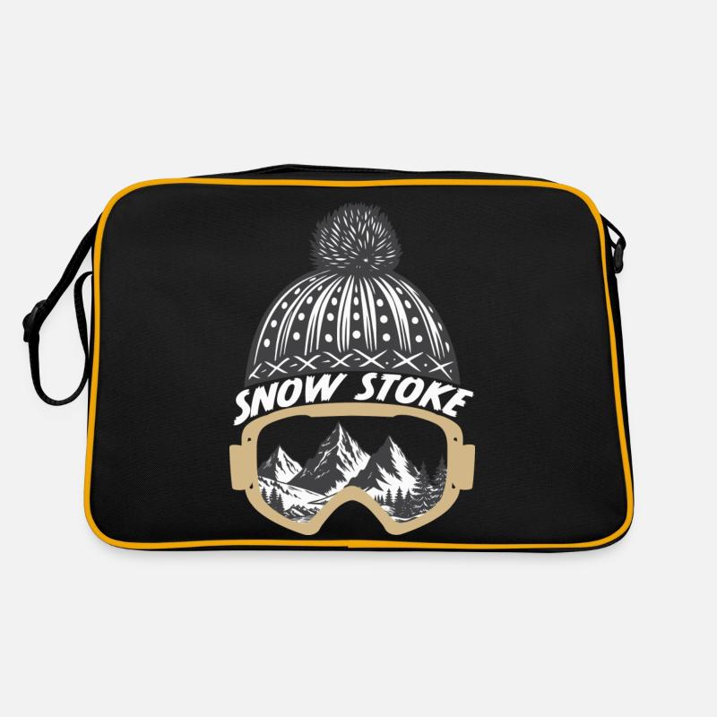Snow Stoke - Retro Tasche - Schwarz/Gold