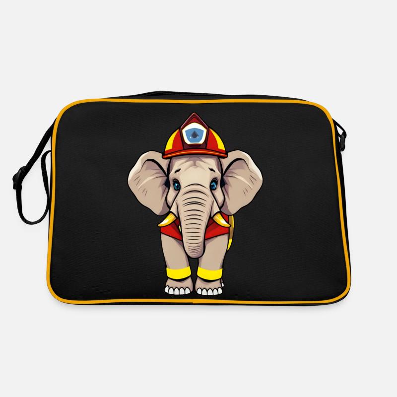 Held Elefant Feuerwehrmann Retro Tasche
