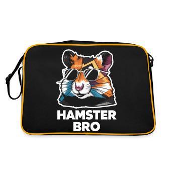Un design amusant pour les amateurs de hamsters - Sac Retro - noir/or - Dos