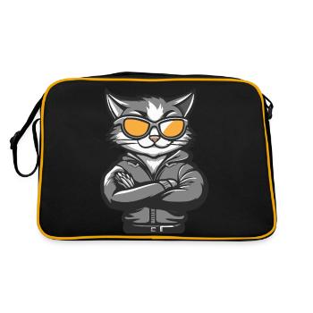 Cat Comic Cool - Retro Bag - black/gold - Back