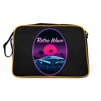 “Retro Wave” design - Sac Retro - noir/or - Dos
