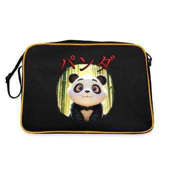 Design Panda Mignon - Sac Retro - noir/or - Dos