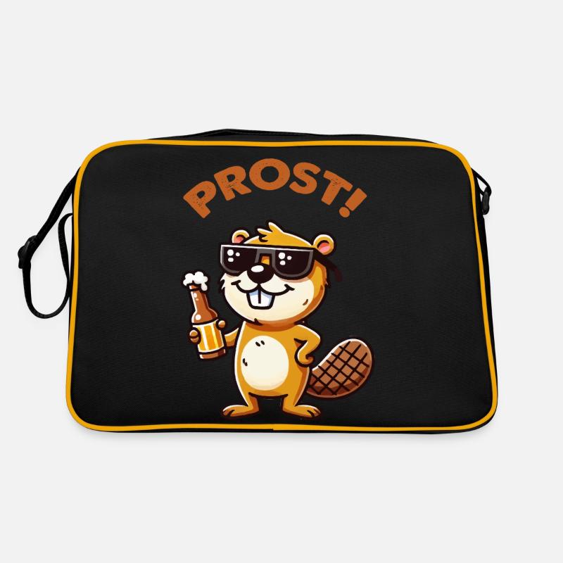 Biber Bier prost Retro Tasche