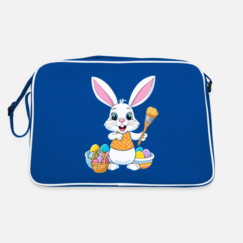 Easter bunny with Easter eggs Retro Bag