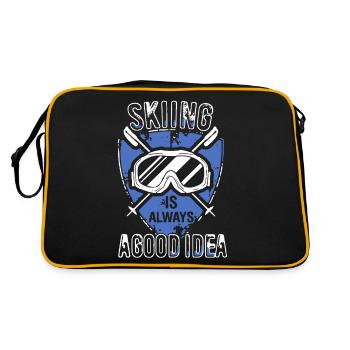 Skiing Is Always A Good Idea - Retro Bag - black/gold - Back