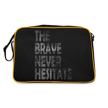 Les courageux n hésitent jamais - Sac Retro - noir/or - Dos
