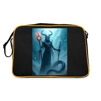 Veles, dieu slave des enfers avec serpent - Sac Retro - noir/or - Dos