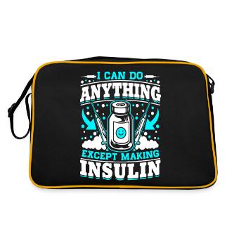 Diabetes I Can Do Anything - Retro Bag - black/gold - Back