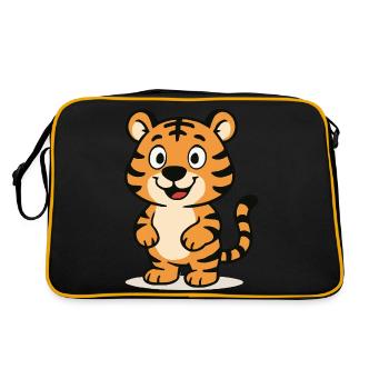 tiger comic - Retro Tasche - Schwarz/Gold - Hinten