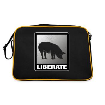 Libérer Vegan Animal Liberation - Sac Retro - noir/or - Dos