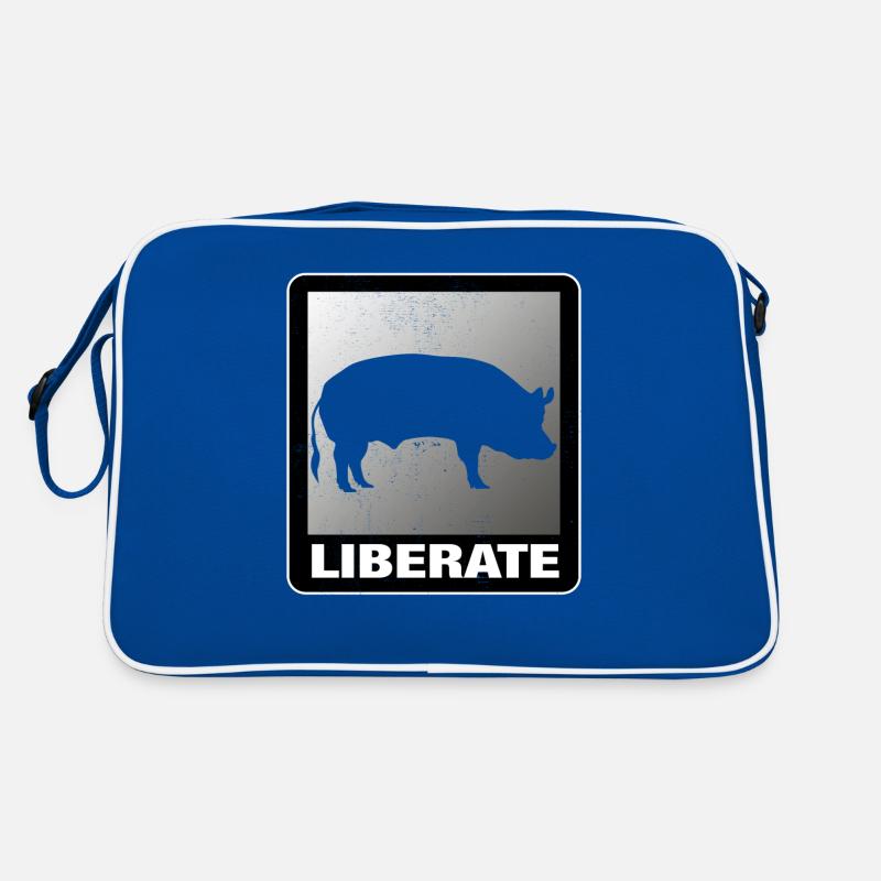 Libérer le cochon de libération animal végétalien Sac Retro