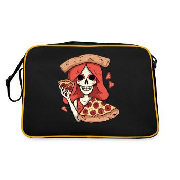 ElPizzico - ThePizzfather - Retro Tasche - Schwarz/Gold - Hinten