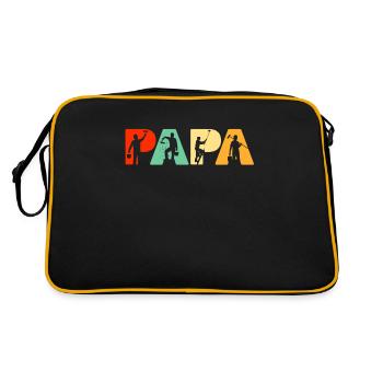 Cadeau de fête des pères drôle de papa peintre pour papa - Sac Retro - noir/or - Dos