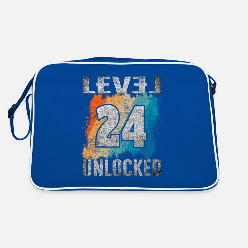 Geburtstag Geschenk Level Unlocked 24 Jahre Retro Tasche