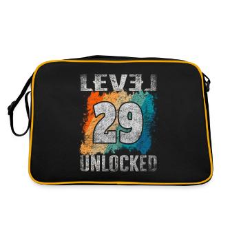 Birthday Gift Level Unlocked 29 years - Retro Bag - black/gold - Back