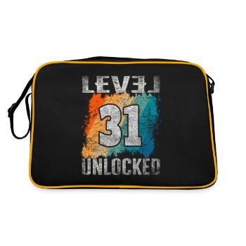 Birthday Gift Level Unlocked 31 years - Retro Bag - black/gold - Back