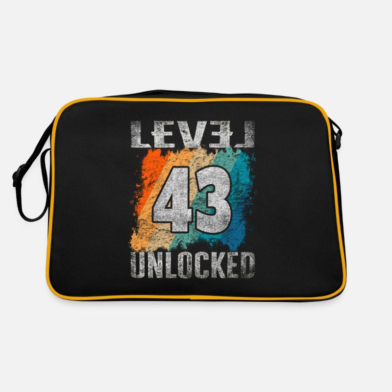 Niveau cadeau d’anniversaire débloqué 43 ans Sac Retro