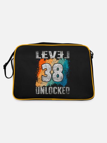 Niveau cadeau d’anniversaire débloqué 38 ans - Sac Retro - noir/or - Dos