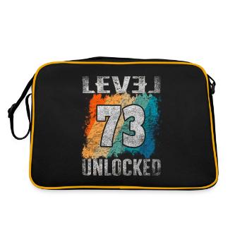 Birthday Gift Level Unlocked 73 years - Retro Bag - black/gold - Back
