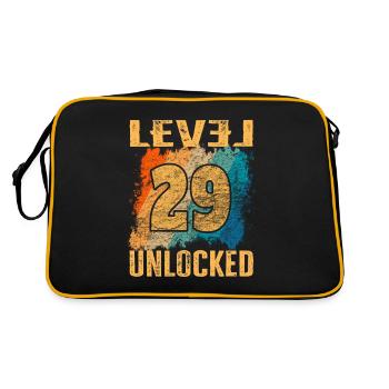 Birthday Gift Level Unlocked 29 years - Retro Bag - black/gold - Back