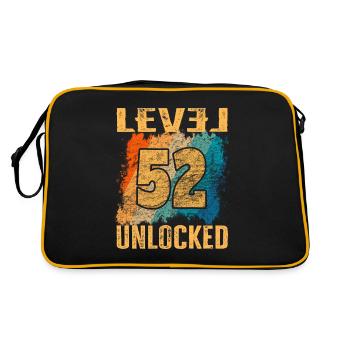 Birthday Gift Level Unlocked 52 years - Retro Bag - black/gold - Back